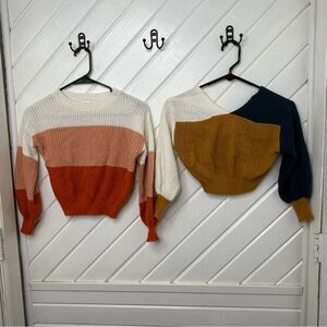 Girls knitted sweaters size 8